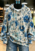 Blue Floral Paisley Hoodie