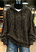 Black Gold Wavy Line Hoodie