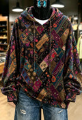 Multicolor Patchwork Paisley Hoodie