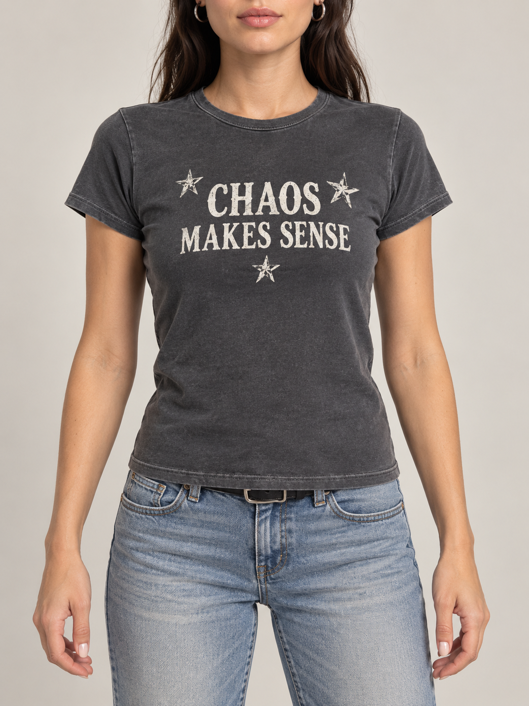 Charcoal Chaos Makes Sense Graphic Tee