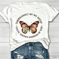 Butterfly And Kindness Quote Graphic T-Shirt