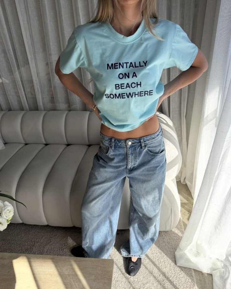Mentally On A Beach Graphic Baby Tee