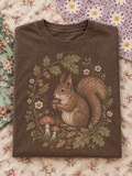 Brown Squirrel Acorn Graphic Tee