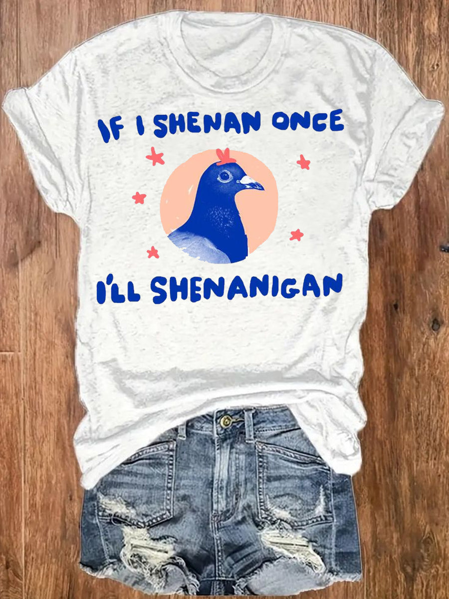 Shenanigan Pigeon Graphic T-Shirt
