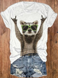 Rock On Raccoon Graphic T-Shirt