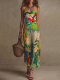 Fairy Tale Storybook Print Maxi Dress