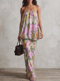 Floral Strapless Bubble Hem Maxi Dress