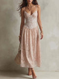 Blush Lace Corset Midi Dress