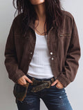 Brown Zip-Up Utility Jacket