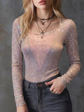 Pink Sequin Bodycon Top