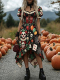 Red Green Jester Handkerchief Dress
