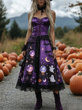 Purple Crystal Ball Ghost Corset Dress