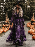 Purple Star Moon Tulle Maxi Dress