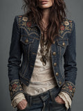 Brown Shearling Collar Aviator Jacket