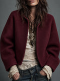 Distressed Brown Suede Blazer