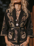 Black Embroidered Paisley Jacket