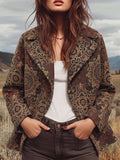 Multicolor Paisley Cropped Jacket