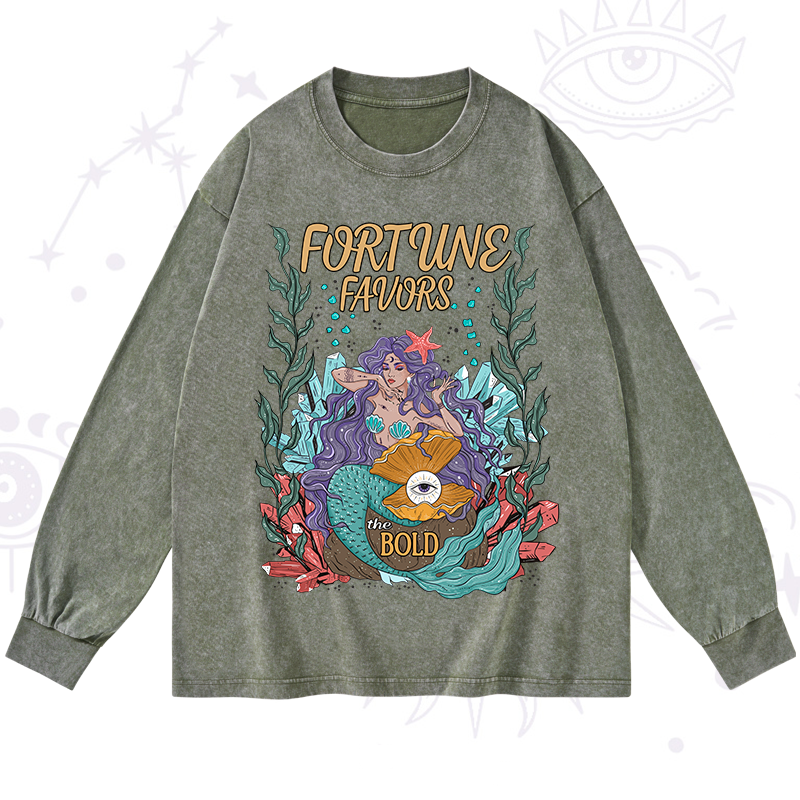 Fortune Favors The Bold Washed Long Sleeve Shirt