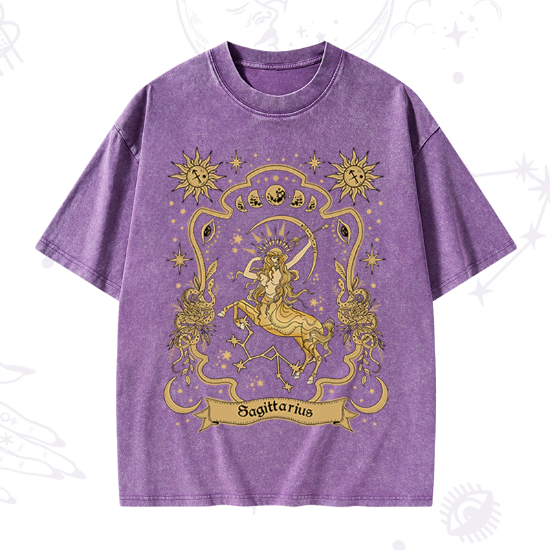 Sagittarius' Astral Mirage Zodiac Washed T-Shirt