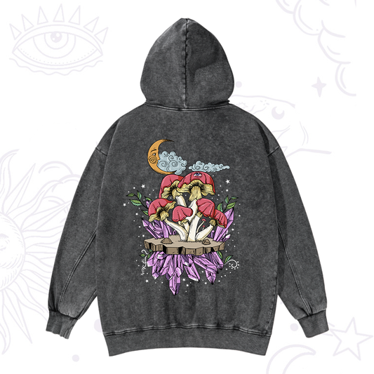 Fantasy Mushroom Washed Hoodie