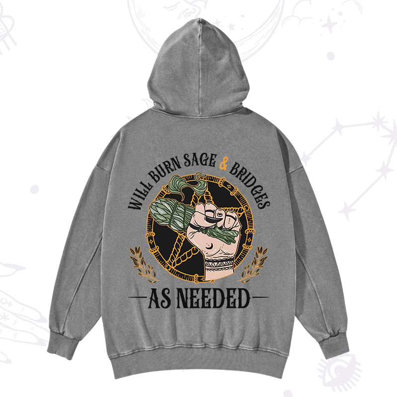 Will Burn Sage And Bridges Washed Hoodie