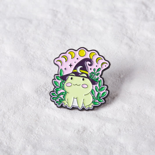 Cute Magic Froggy Moon Pin