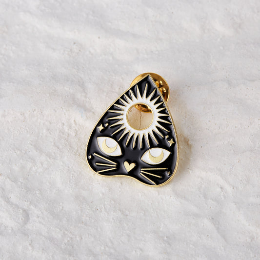 Ouija Planchette Cat-face Shape Pin